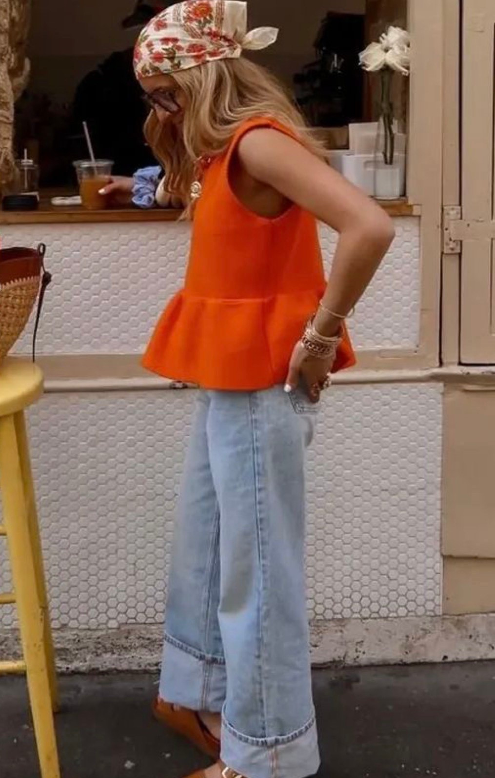 Orange dreamsicle 🤩🧡This blouse paired with light wash jeans and a bandana is just right for upcoming summer nights on the town 🥰 

#LTKSpringSale #LTKootd #LTKSeasonal