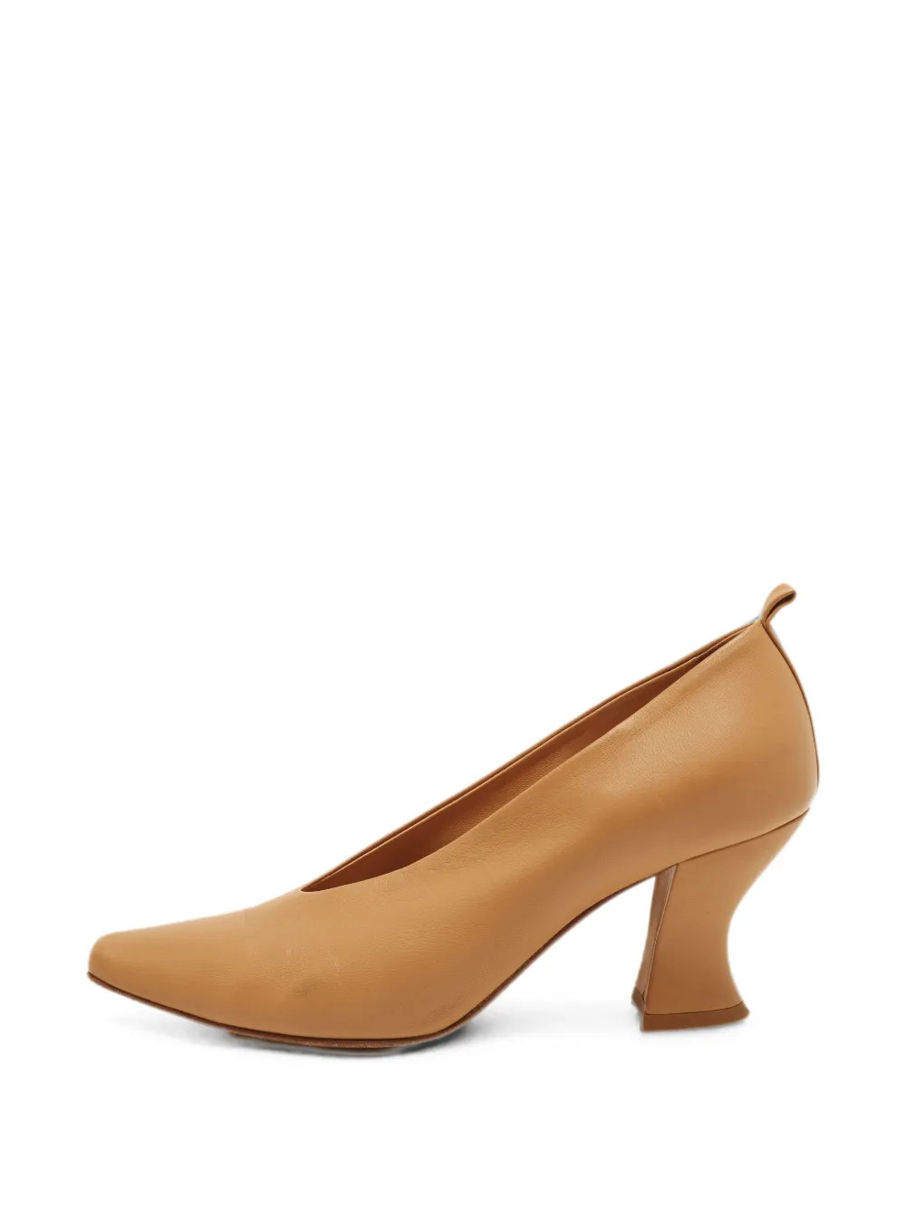 Bottega Veneta Pre-Owned almond-toe leather pumps - Neutrals | Farfetch Global