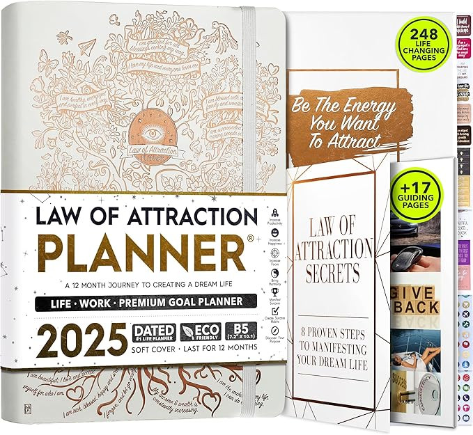 Law of Attraction Planner 2025 - Weekly and Monthly Planner, 12 Month Journey to Increase Product... | Amazon (US)