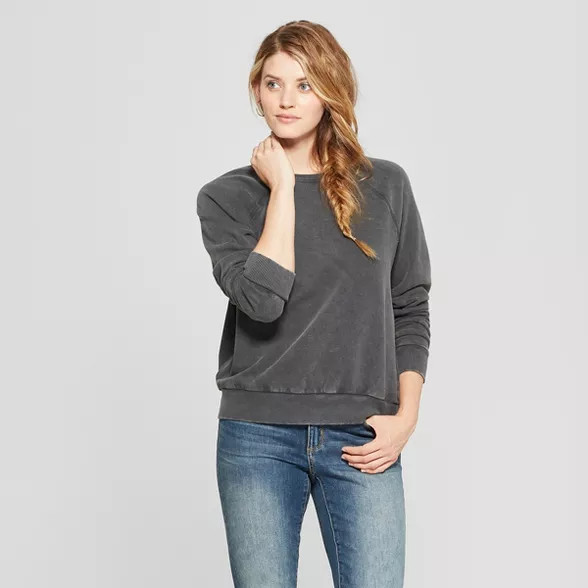 Women's Crew Neck Sweatshirt - Universal Thread™ Gray XS | Target