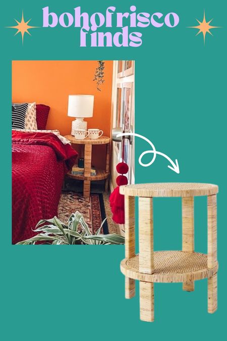 Side table - boho eclectic - rattan - woven - coastal - natural fiber textures - home decor - furniture - night stand - small space solution 

#LTKFind #LTKhome