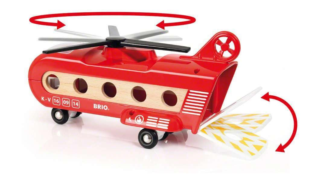 BRIO World 33886 - Cargo Helicopter - Premium Wooden Train Toy | Safe and Durable | Compatible wi... | Amazon (US)