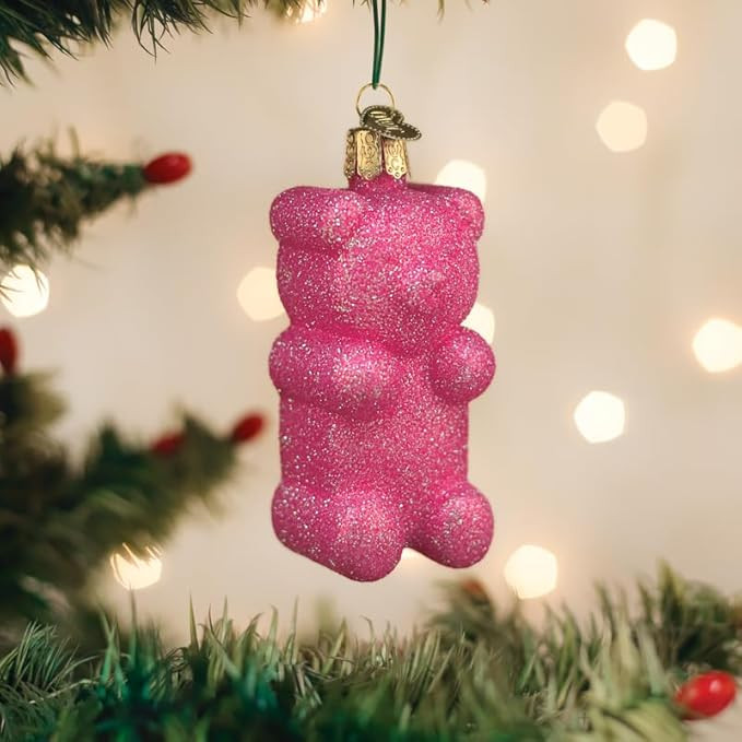 Old World Christmas Glistening Jelly Bear Glass Blown Ornament for Christmas Tree, Handcrafted Ho... | Amazon (US)