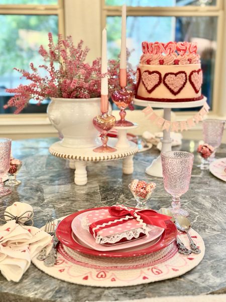 How SWEET is this #ValentinesTable?!? Go see our instagram for views of the whole table! Our Tablescape-Stylist @asweetatthetable not only brought in all new place settings & centerpiece decor - but she also made hand-wrapped chocolate boxes AND this gorgeous cake from scratch to surprise the kids when they got home from school! Raspberry Nutella cake w/ candy on top? Yes please! 😋 ❤️
#WoodlandsStyleHouse 

#LTKSeasonal #LTKstyletip #LTKMostLoved