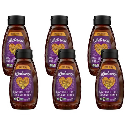 Wholesome Unfiltered Raw Organic Honey - Case of 6/16 oz | Target
