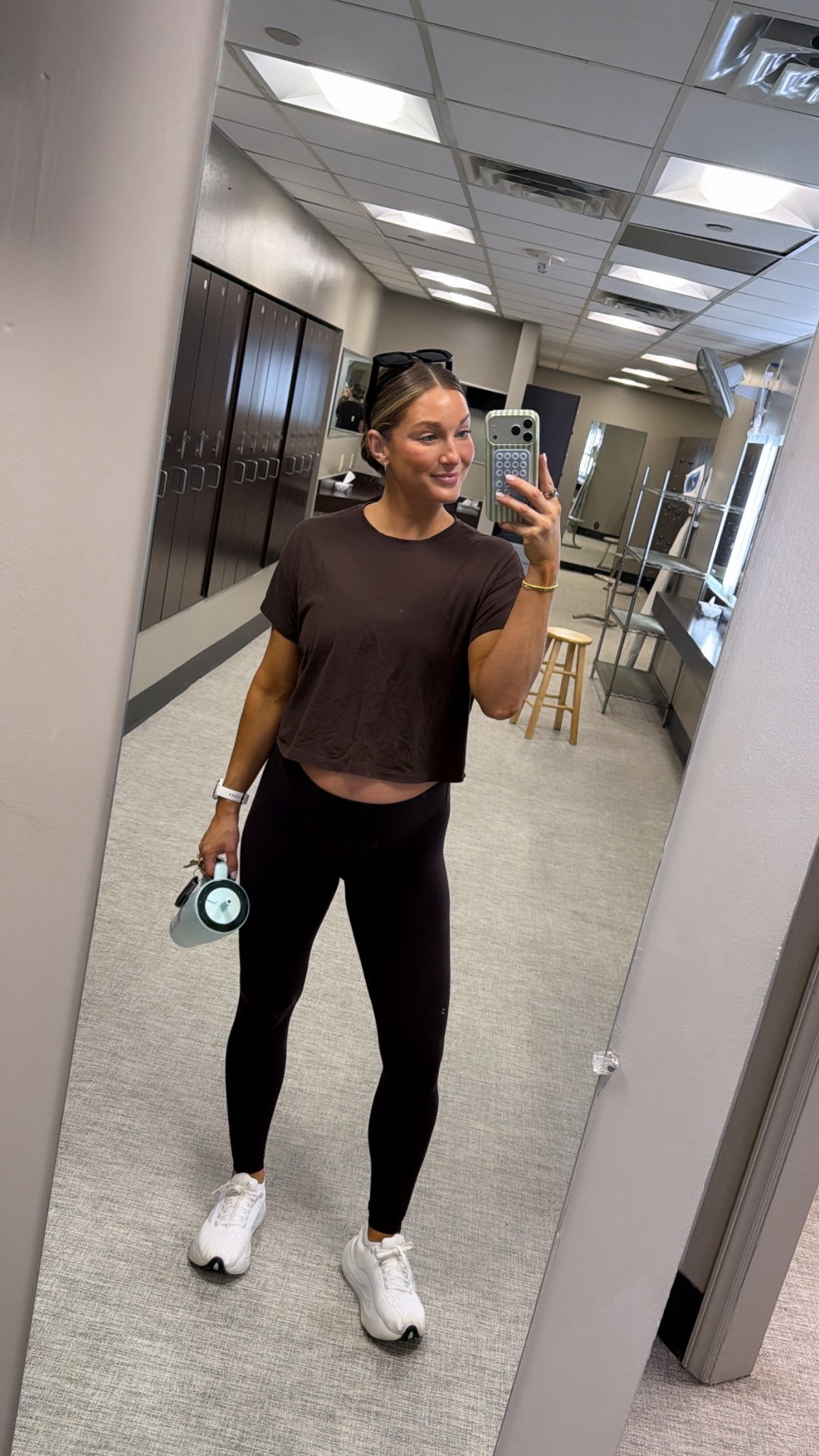 Size 4 align leggings and medium in the crop t! 

#LTKootd #LTKBump #LTKTall