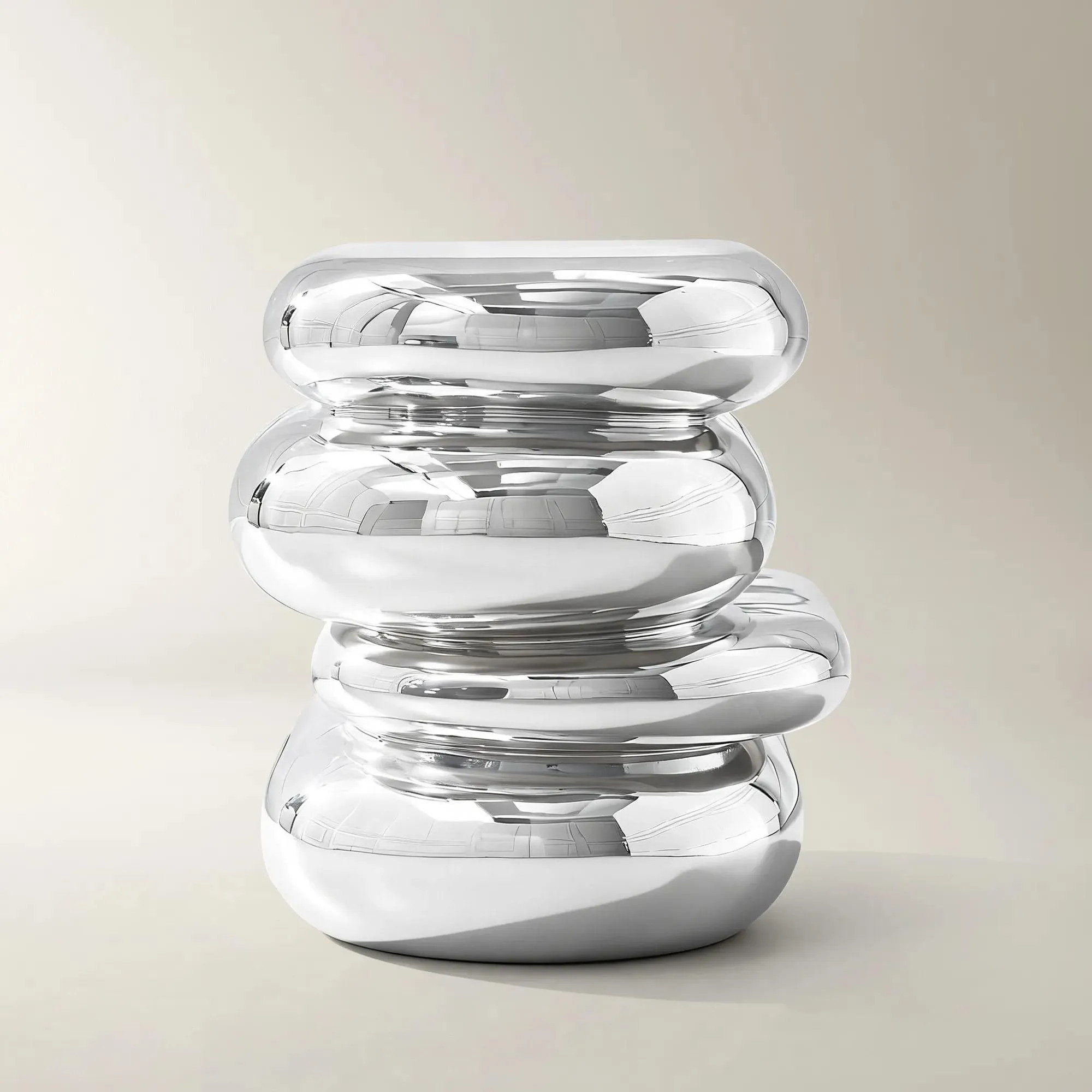 Forma Stacked Accent Table (19.9") - Chrome | Z Gallerie