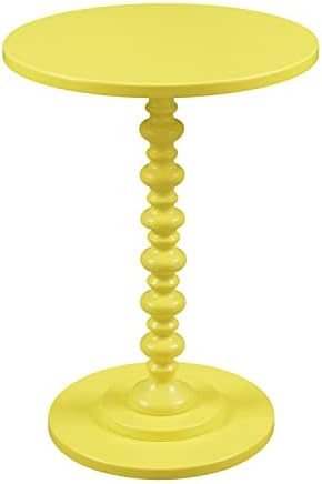 Convenience Concepts Palm Beach Spindle 17.75" Traditional Round End Living Room, Turned Solid Wo... | Amazon (US)