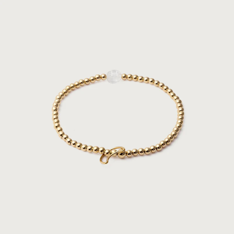 CLEAR LETTER  DREW BRACELET | Erica Woolston