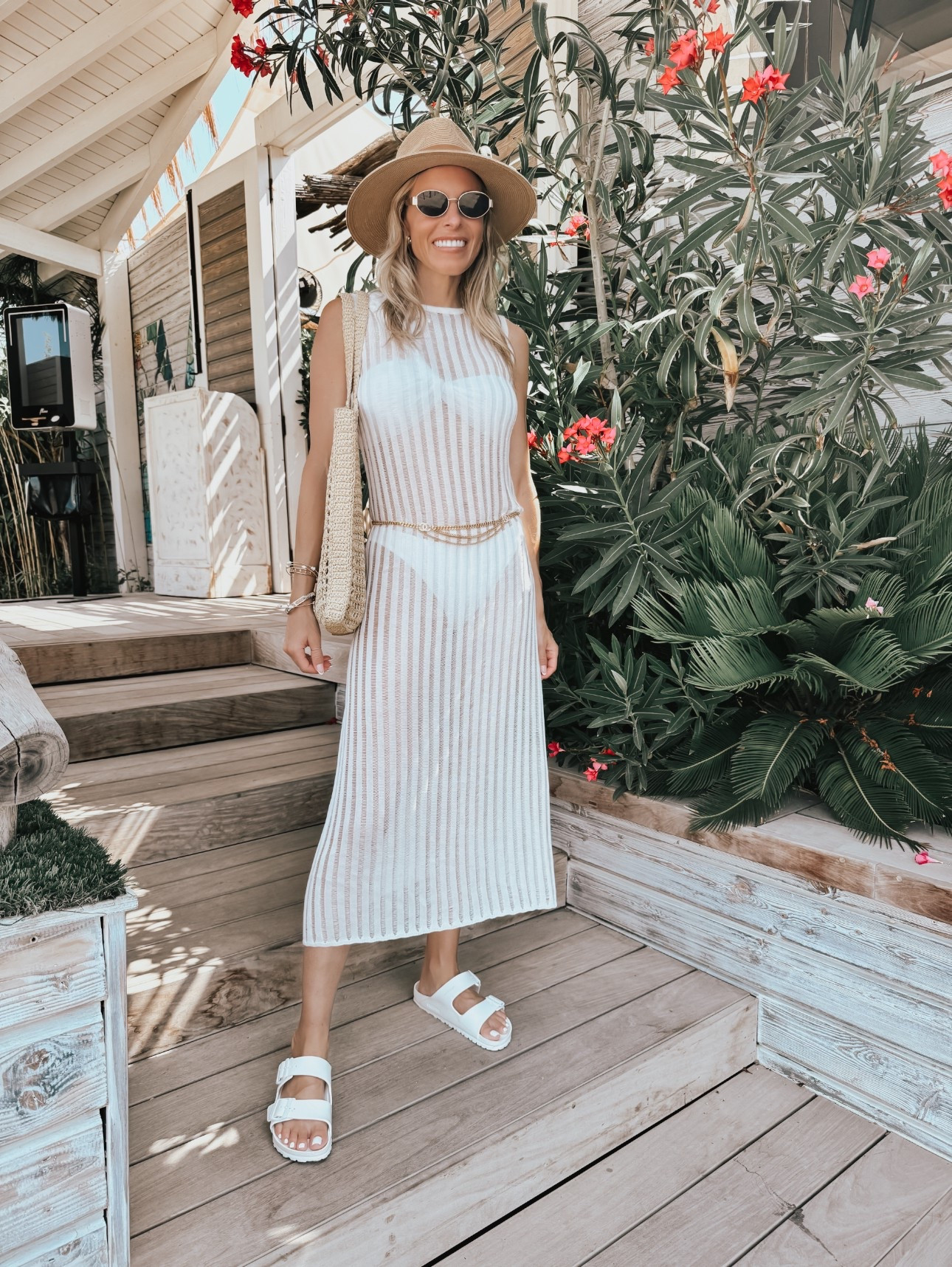 I loved this swimsuit and coverup I wore in France. Paired with  fun gold chain belt 

#LTKSeasonal #LTKSwim #LTKOver40