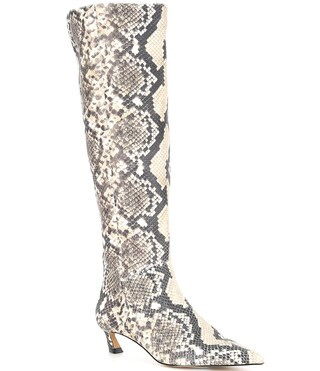 Gianni Bini Gianna Snake Print Kitten Heel Tall Boots | Dillard's | Dillard's