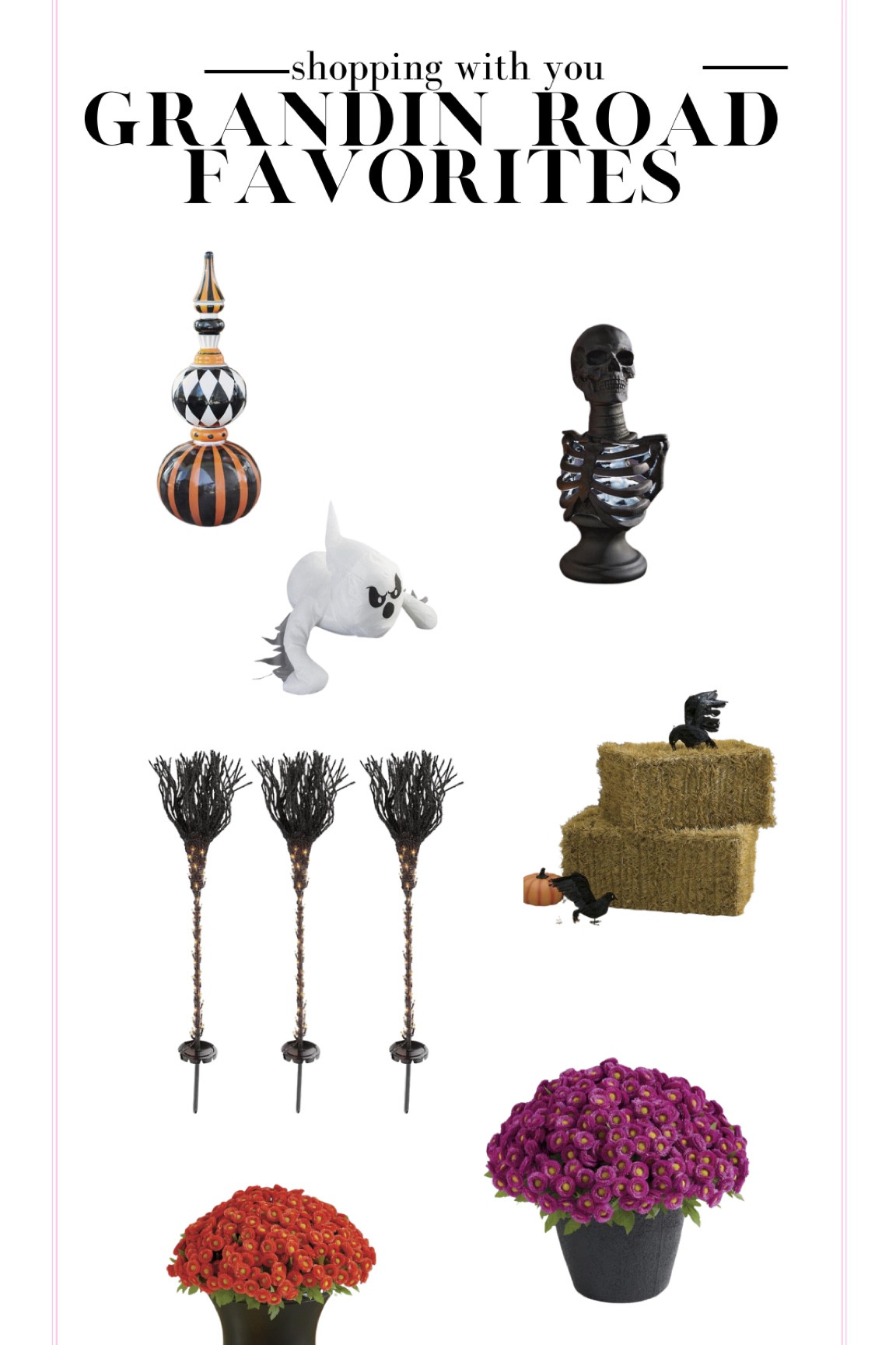 Super cute faux hay bale, light up skeleton, light up witches brooms, colorful mums, cute window ghosts & Halloween Harlow topiary! Perfect small touches for a Halloween ambiance around your home

#LTKSeasonal #LTKFind #LTKU