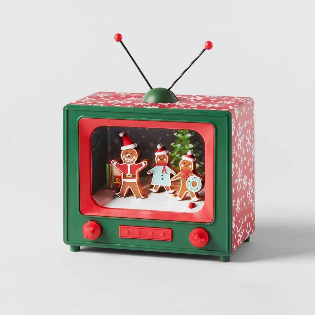 5.7" Animated Gingerbread Friends Retro Television Christmas Decorative Prop - Wondershop™ | Target