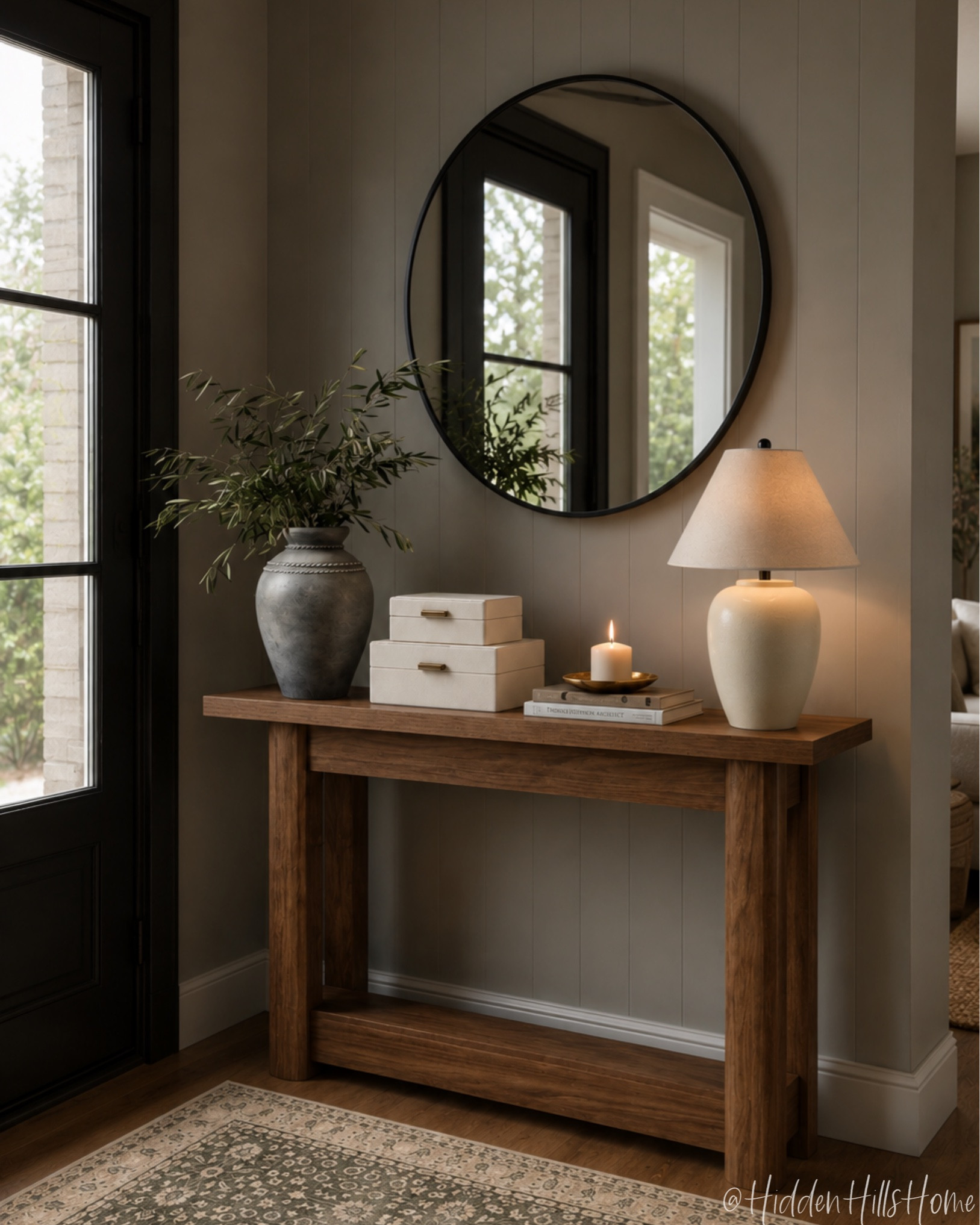 Entryway decor, console table, entryway mood board, home decor ideas, home inspiration
Wall color is SW Garden Gate

#LTKHome #LTKSaleAlert #LTKSeasonal