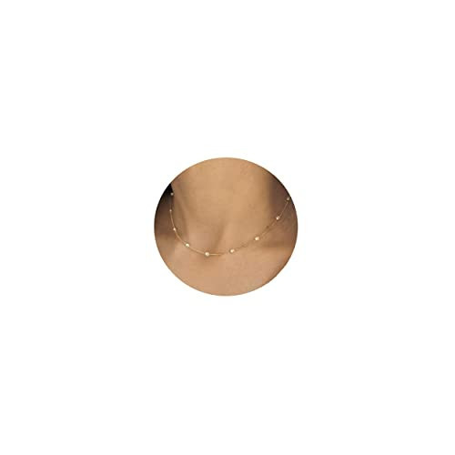 Gold Pearl Necklace for Women, 14K Gold Plated Pearl Necklaces for Women Trendy Simple Pearl Chain Beaded Necklace Dainty Pearl Choker Necklace for Women Gold Jewelry Gifts | Amazon (US)