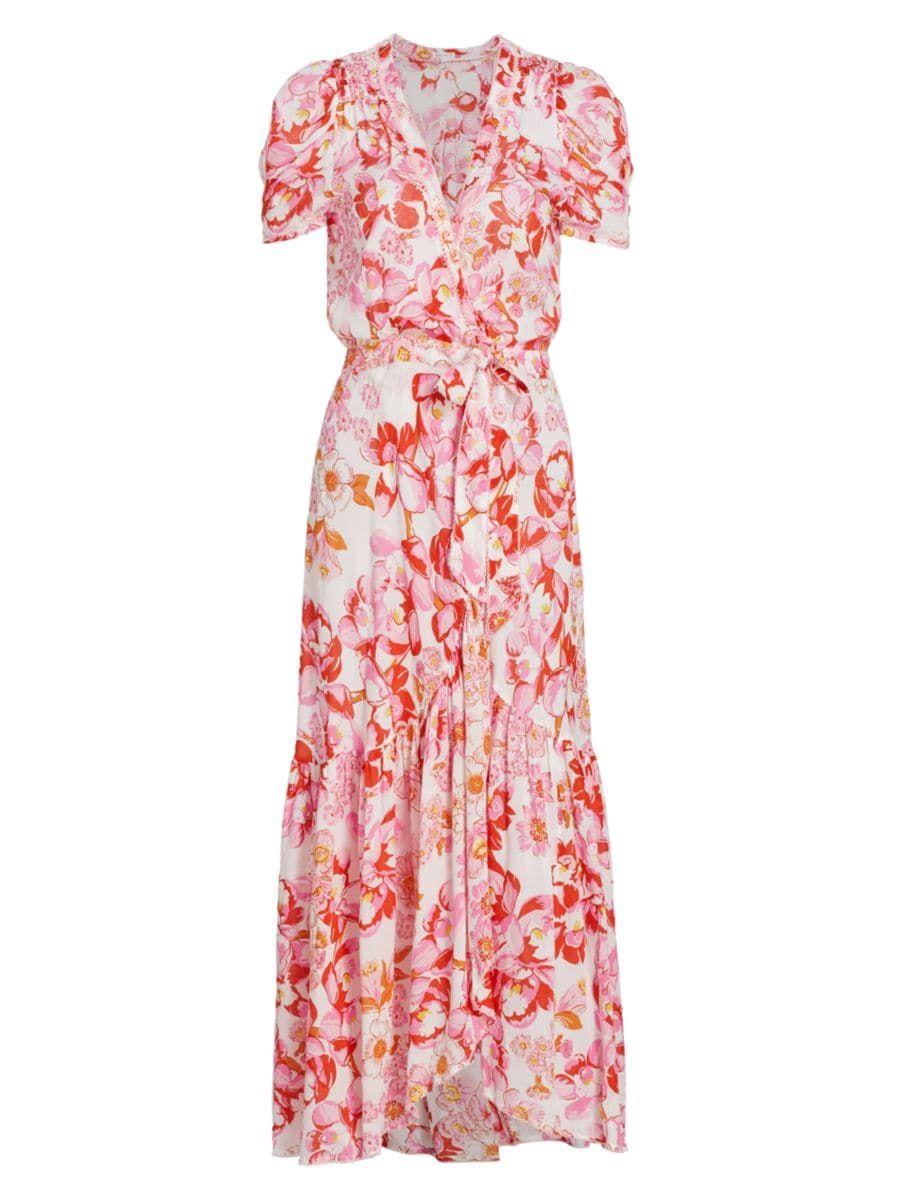 Baba Floral Wrap Midi Dress | Saks Fifth Avenue