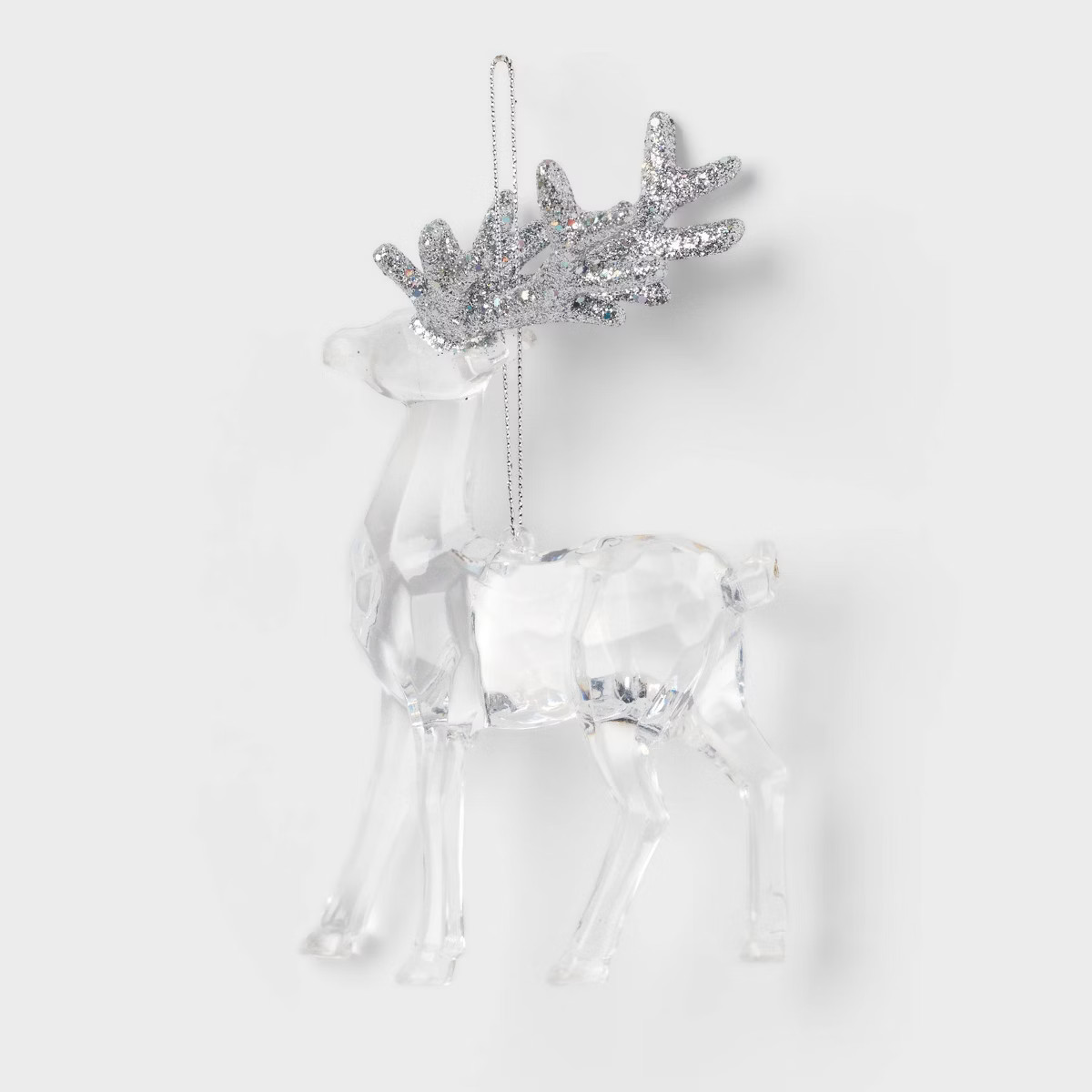 Acrylic Deer with Glittered Antlers Christmas Tree Ornament - Wondershop™ | Target