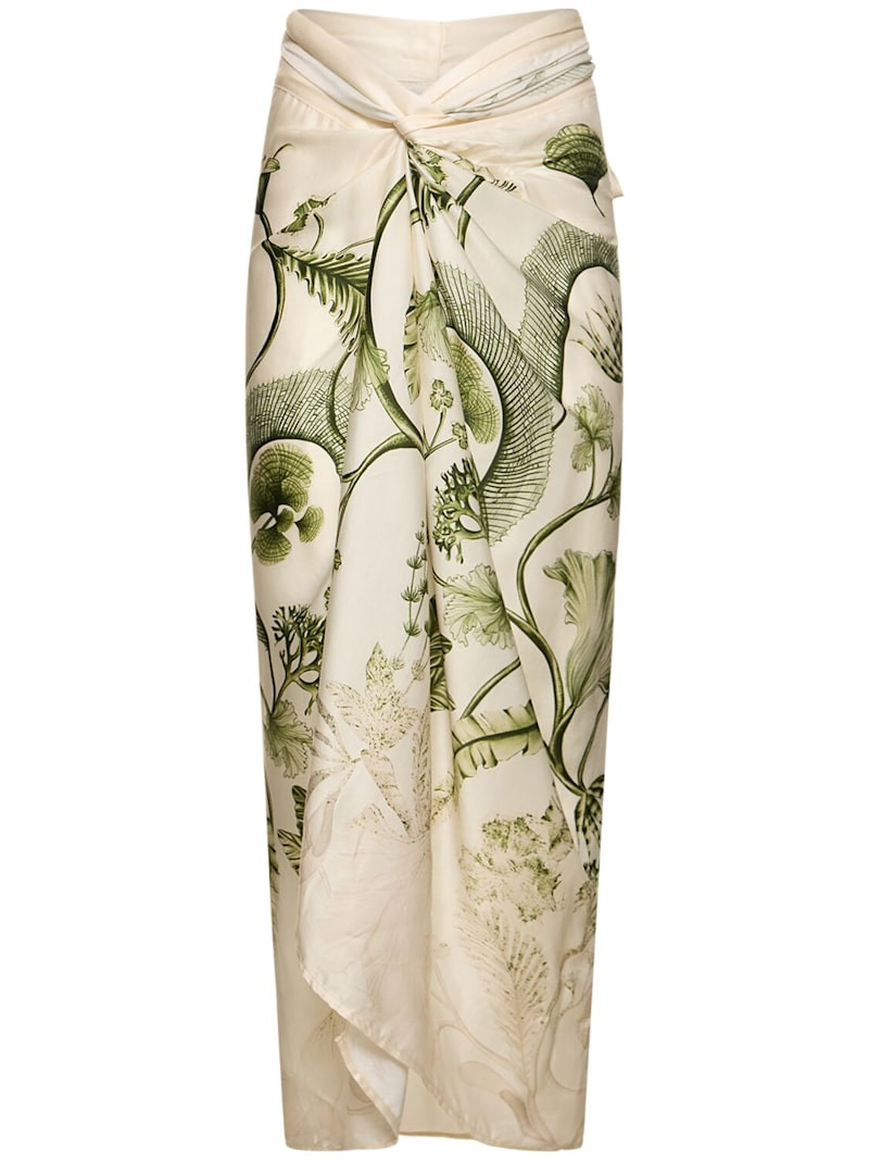 Lavanda habitat printed sarong - Agua By Agua Bendita - Women | Luisaviaroma | Luisaviaroma