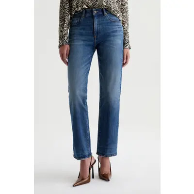 AG Brinley High Waist Straight Leg Jeans in Main Street at Nordstrom, Size 24 | Nordstrom
