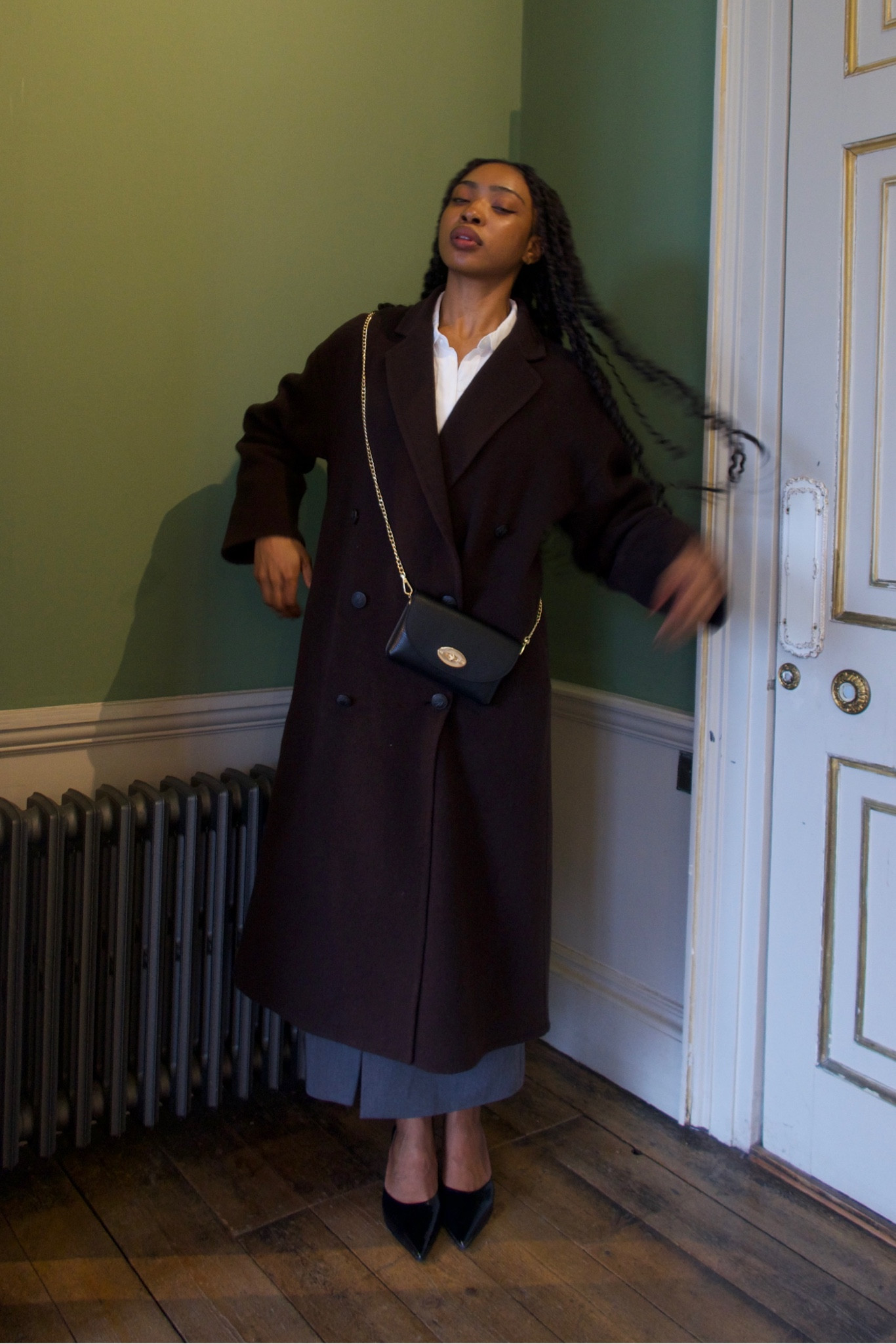 Elegant business casual outfit, rag and bone wool coat, Zara black mules, elegant style, the Commense skirt, grey tailored skirts, what Ugo is wearing, elegant women styles, maxi skirt style, coat and skirt outfit 

#LTKworkwear #LTKSeasonal #LTKstyletip