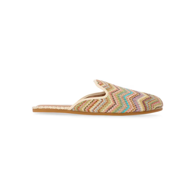 Time and Tru Women's Whipstitch Raffia Mules | Walmart (US)