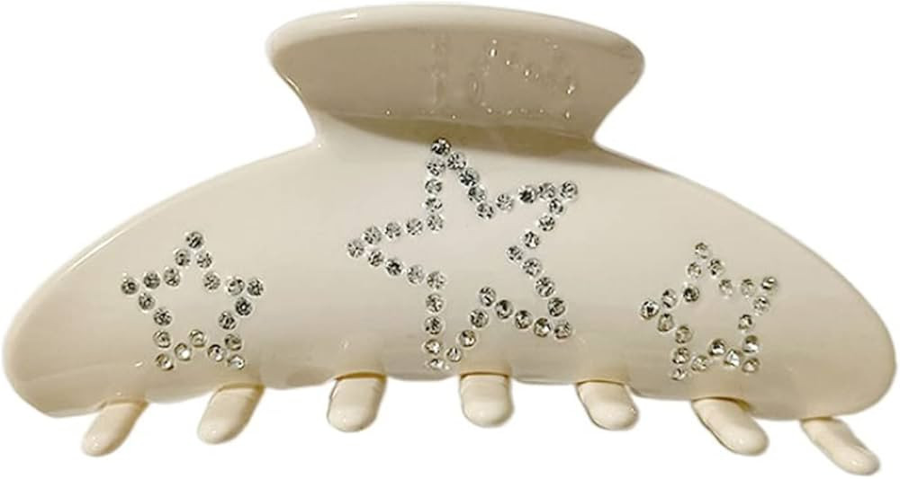 Hair Claw Clips for Women Hair Accessories Acetate Hair Claw Clip Glitter Star Claw Clip Headpiec... | Amazon (US)