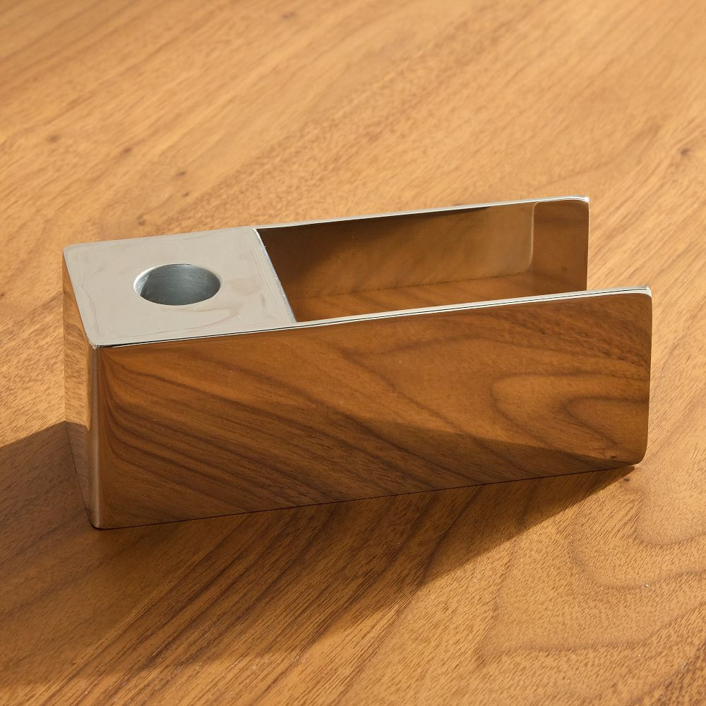 Chrome Metal Taper Holders | West Elm (US)