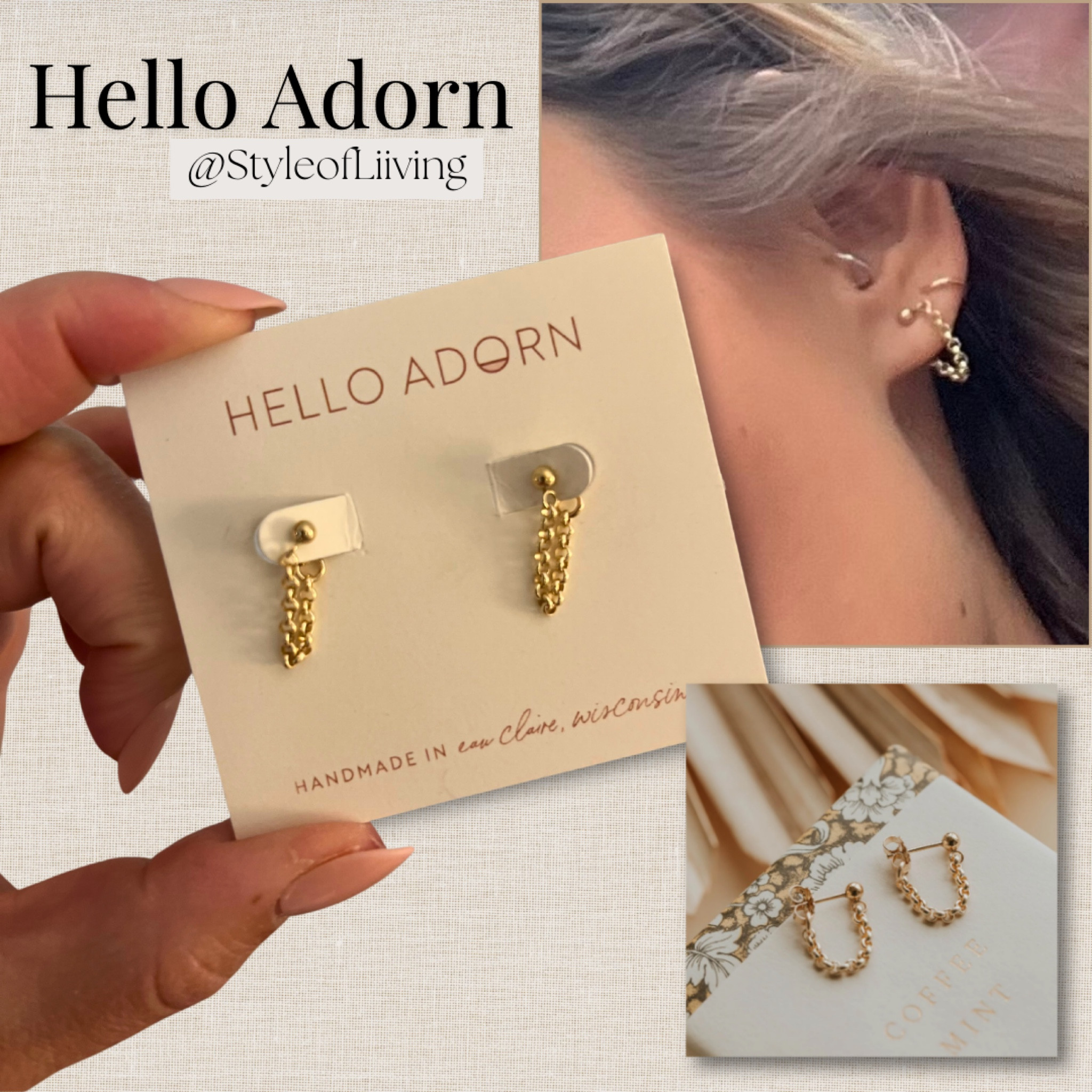 Mini annex studs from Hello Adorn! 14kt gold fill earrings made in United States. Unique handmade jewelry.

#LTKFindsUnder50 #LTKStyleTip #LTKGiftGuide
