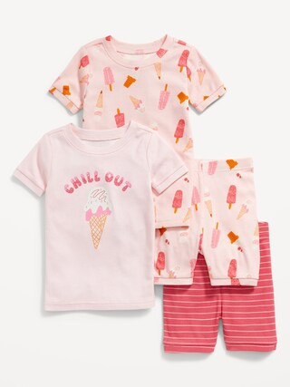 Unisex 4-Piece Printed Snug-Fit Pajama Set for Toddler & Baby | Old Navy (CA)