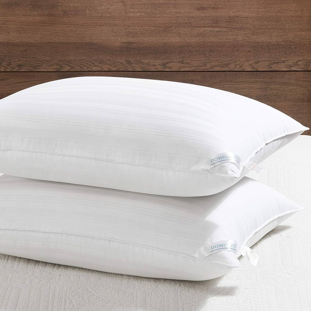downluxe Down Alternative Pillows King Size Set of 2 - Hotel Collection Soft Bed Pillows for Slee... | Amazon (US)