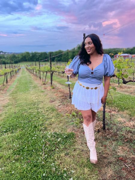Winery outfit! Top is old Abercrombie, and skirt is old AE so I tried to find similar! 

#LTKTravel #LTKMidsize #LTKFindsUnder100