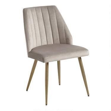 Dove Gray Channel Back Leilani Dining Chairs Set of 2 | World Market