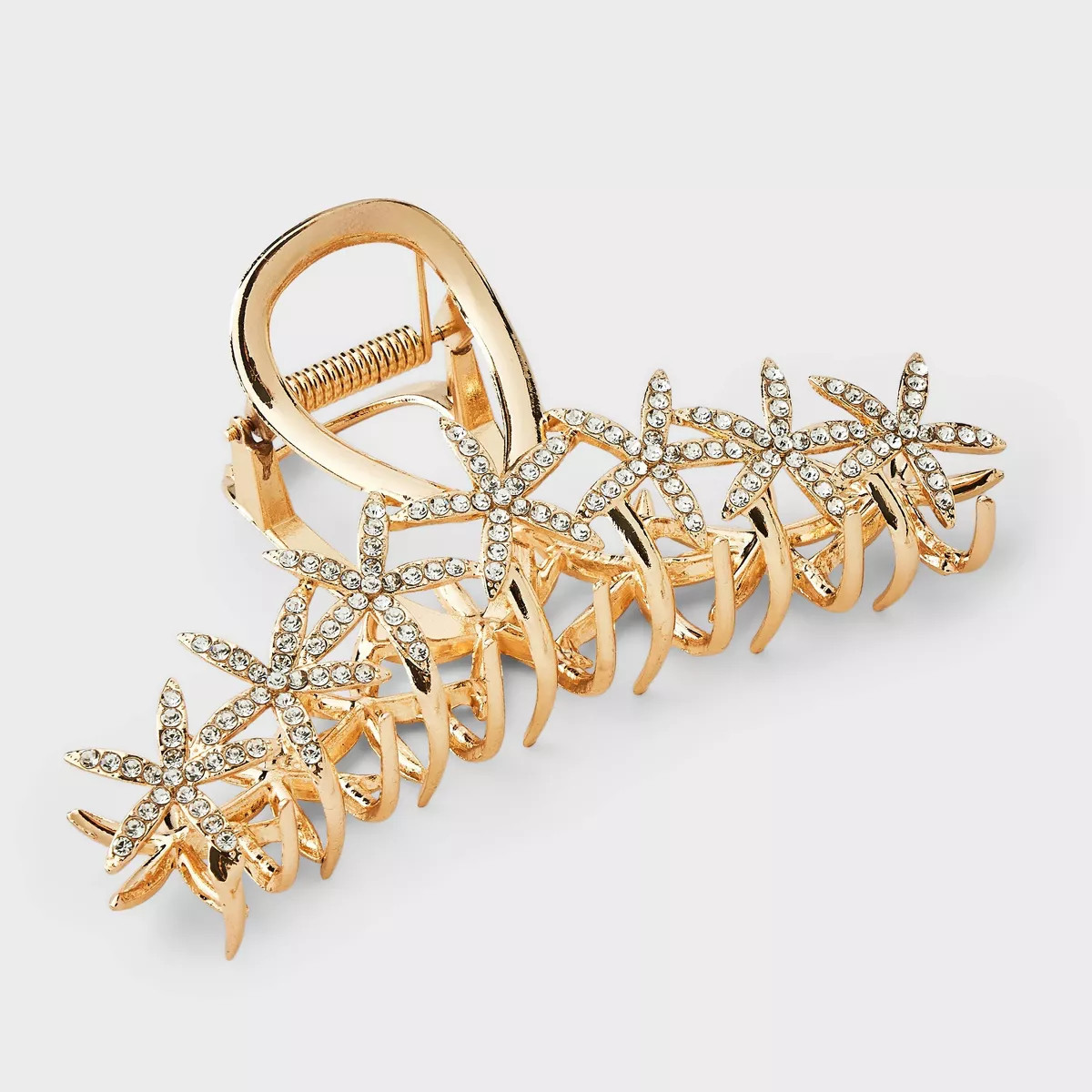 Metal Rhinestone Starfish Claw Hair Clip - Wild Fable™ Gold | Target
