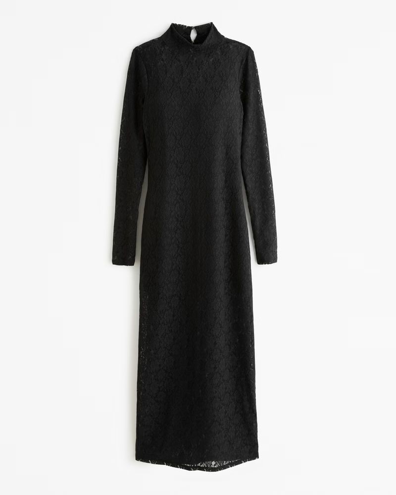 Long-Sleeve Lace Maxi Dress | Abercrombie & Fitch (US)