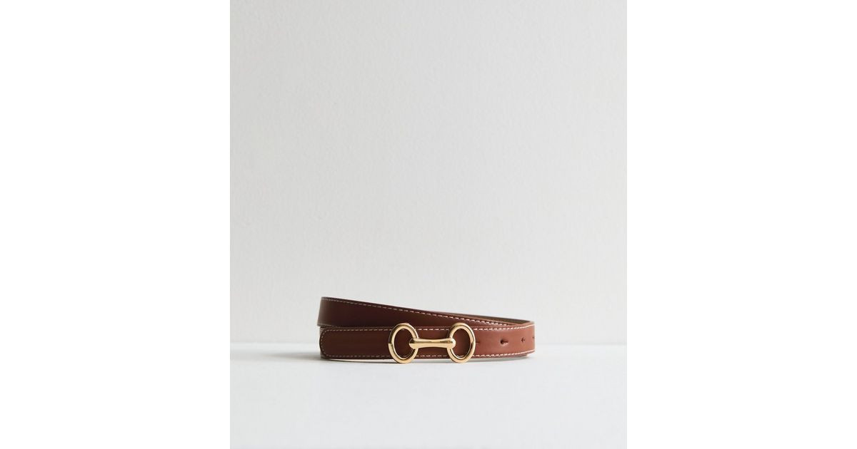 Tan Leather-Look Snaffle Belt
						
						Add to Saved Items
						Remove from Saved Items | New Look (UK)