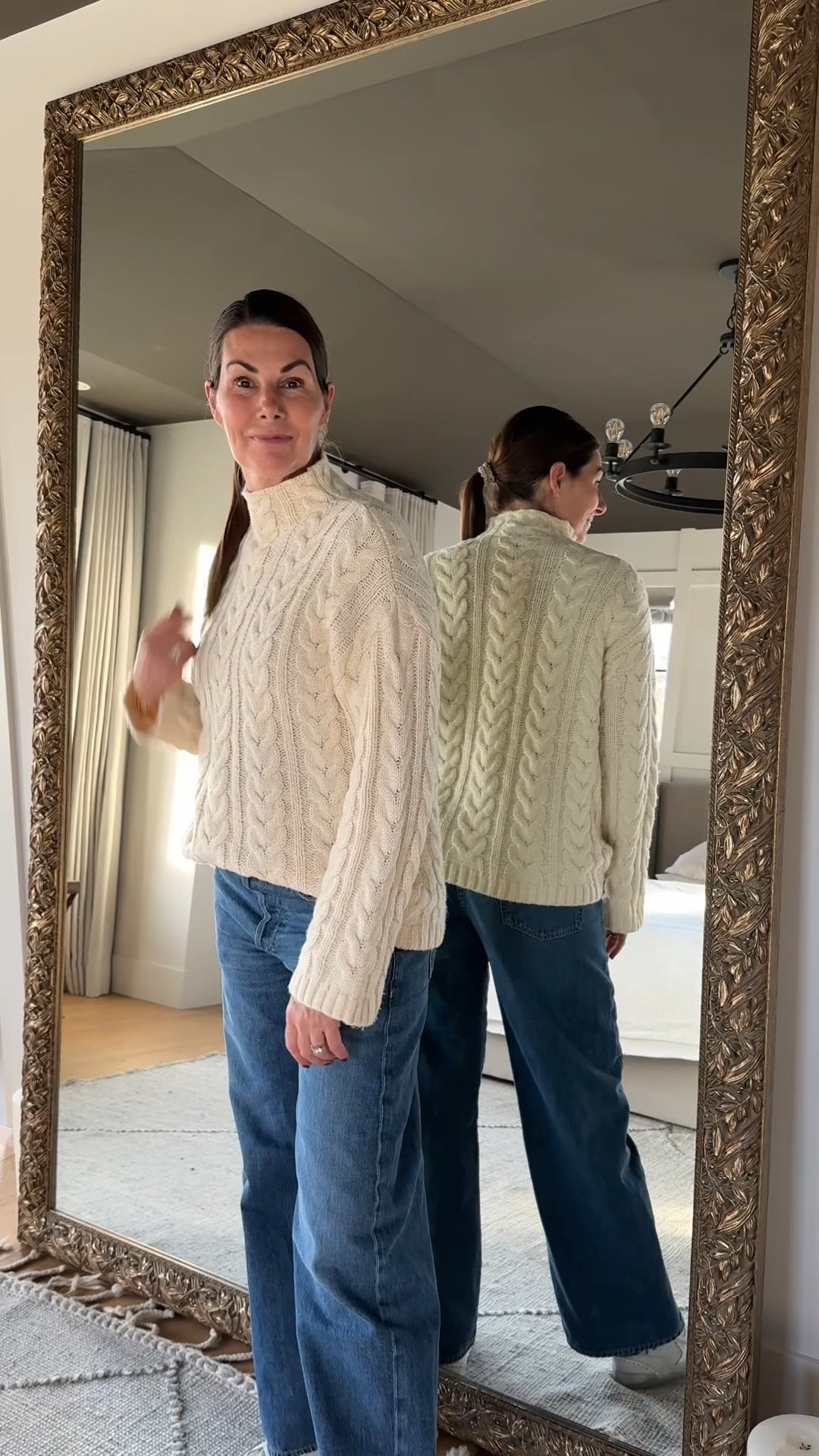 This cable knit sweater is so soft 
$35 on sale right now ☺️ I’m wearing a small 


#LTKFashionMonth #LTKsale #LTKspring