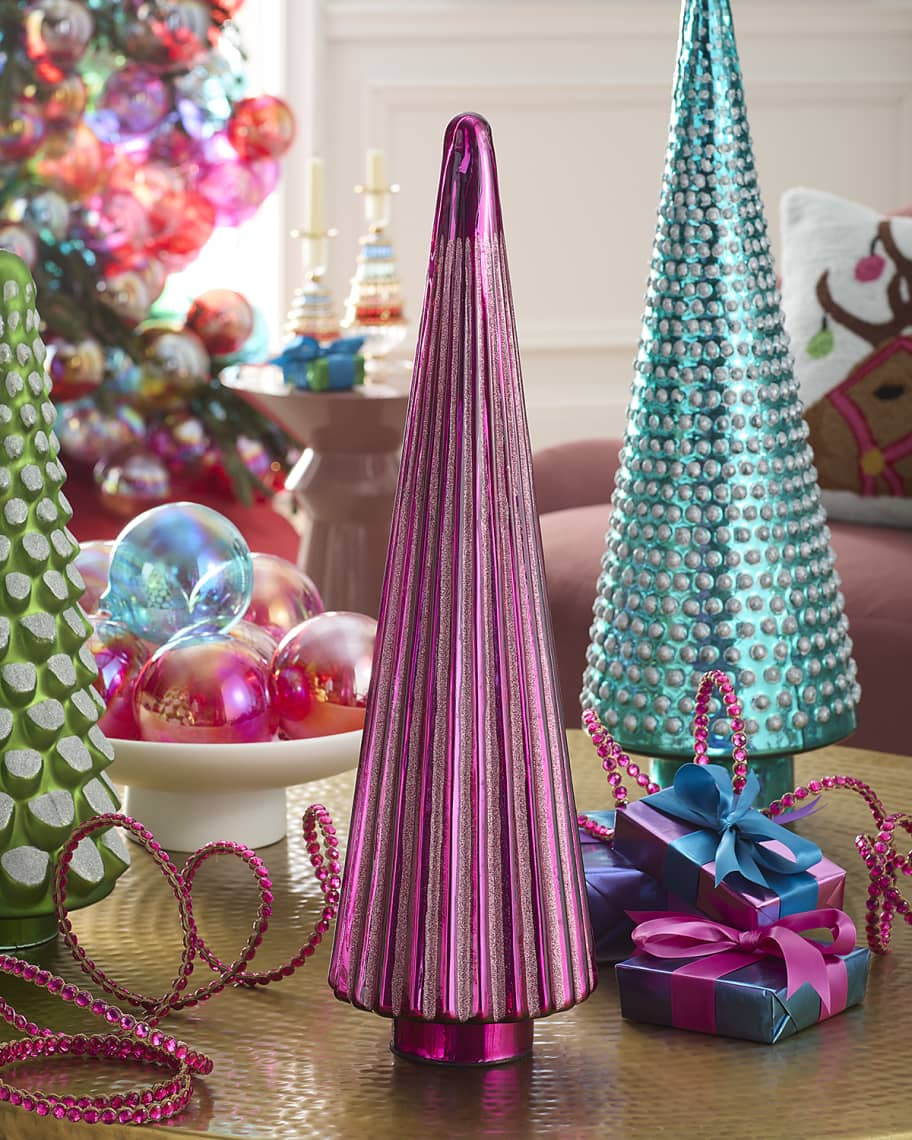 Neiman Marcus 26" Shiny Hot Pink Glitter Christmas Tree | Neiman Marcus