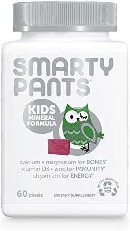 SmartyPants Kids Daily Mineral Vitamins: Calcium, Magnesium Citrate, D3, Zinc & Chromium for Immu... | Amazon (US)