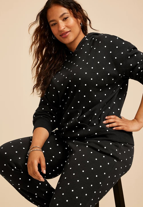 Plus Size Polka Dot Hoodie | maurices | Maurices