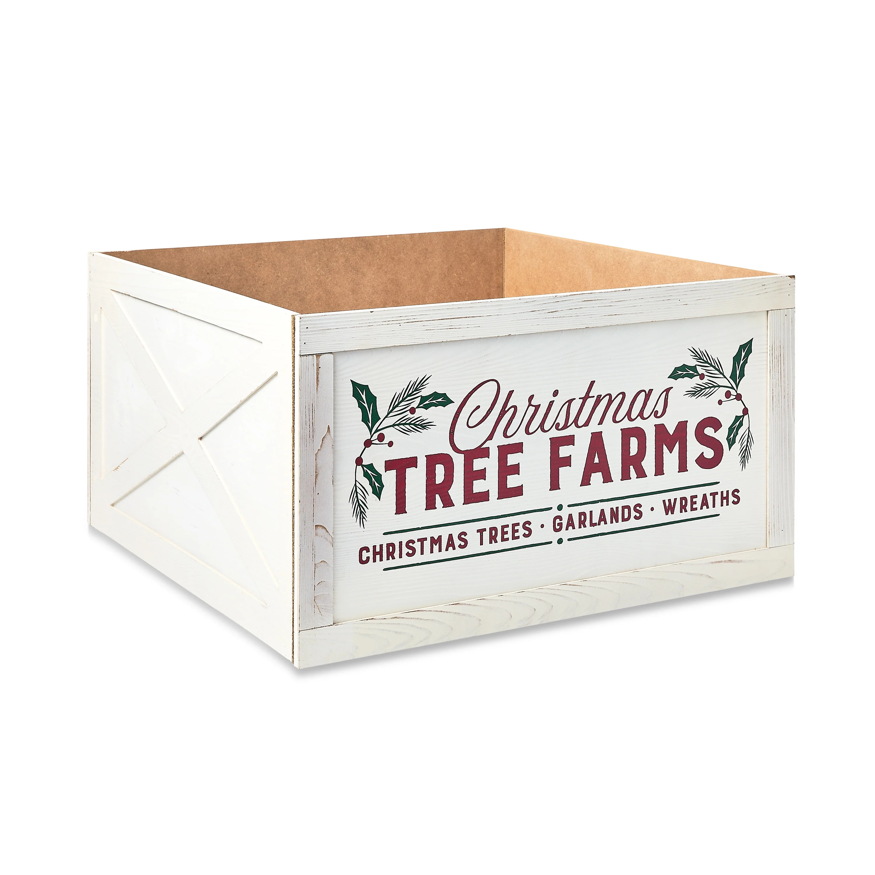 Holiday Time Christmas Tree Farms Christmas Tree Crate, 11 in W x 20 in H, White, 6.42 lbs | Walmart (US)
