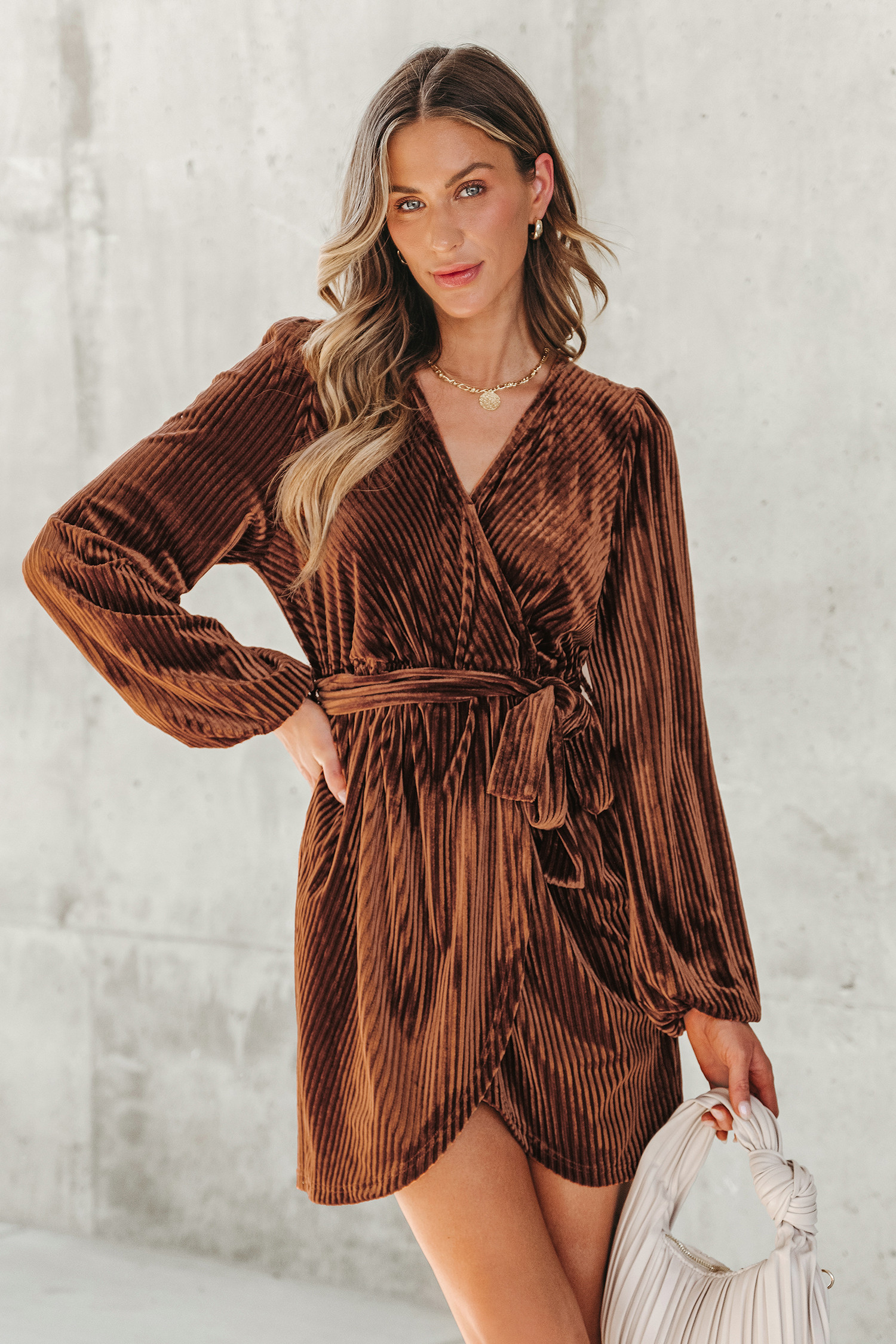 Overlap Collar Belted Dress | Cupshe US