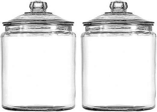 Anchor Hocking Heritage Hill 1 Gallon Glass Jar with Lid, Set of 2 | Amazon (US)