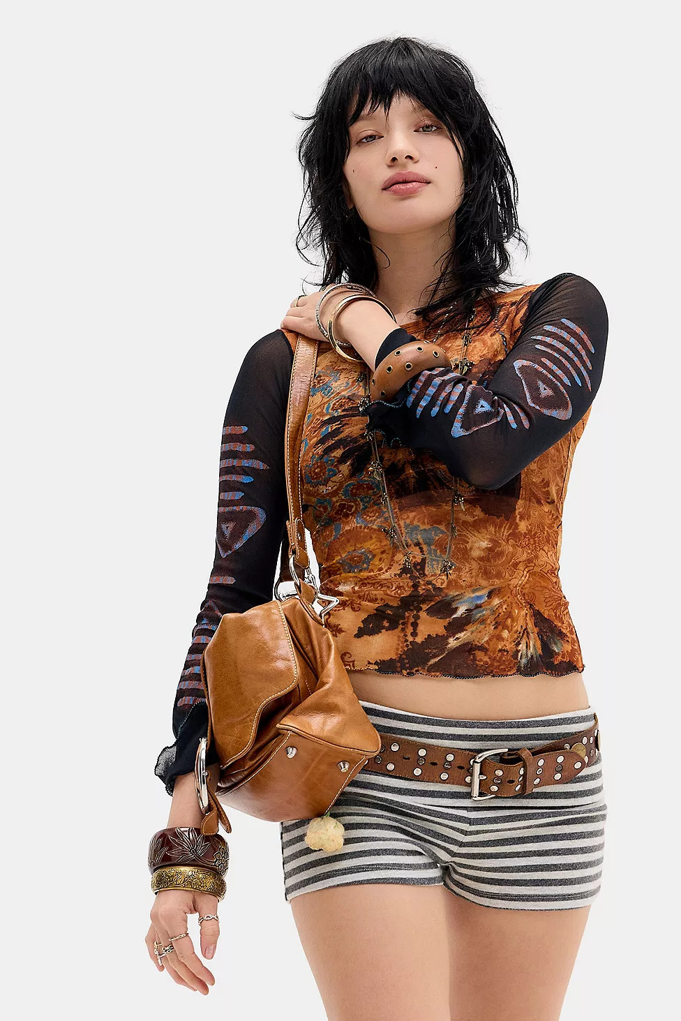 UO Faye Foldover Mini Shorts | Urban Outfitters UK