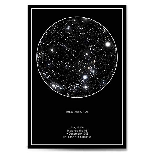 West Clay Company Personalized Star Constellation Map | Minimal Star Chart for Home | Gifts for W... | Amazon (US)