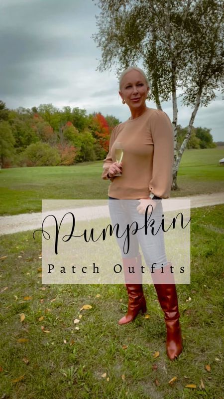 🍁 What to wear to the pumpkin patch…when it’s not quiet sweater weather outside. 

Fall outfit / fall festival / boots outfit / tall boots

#LTKover40 #LTKSeasonal #LTKshoecrush