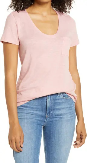 Rounded V-Neck T-Shirt | Nordstrom