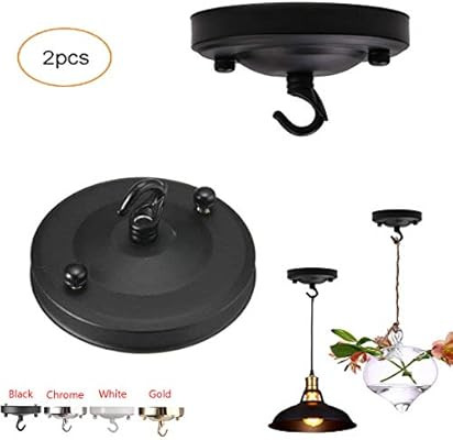 Vintage Chandelier Ceiling Plate，Retro Iron Ceiling Rose Hook Plate Holder Pendant Lamp Roof Su... | Amazon (US)