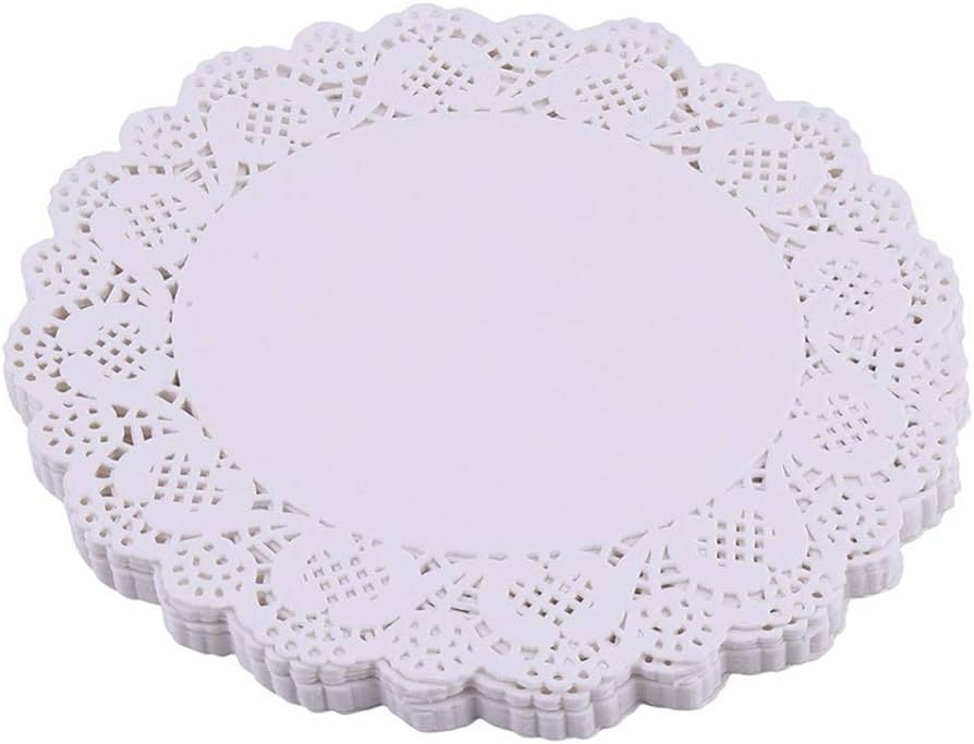 Tim&Lin White Lace Paper Doilies - 6 inch Round Paper Doilies - Disposable Paper Placemats - for ... | Amazon (US)