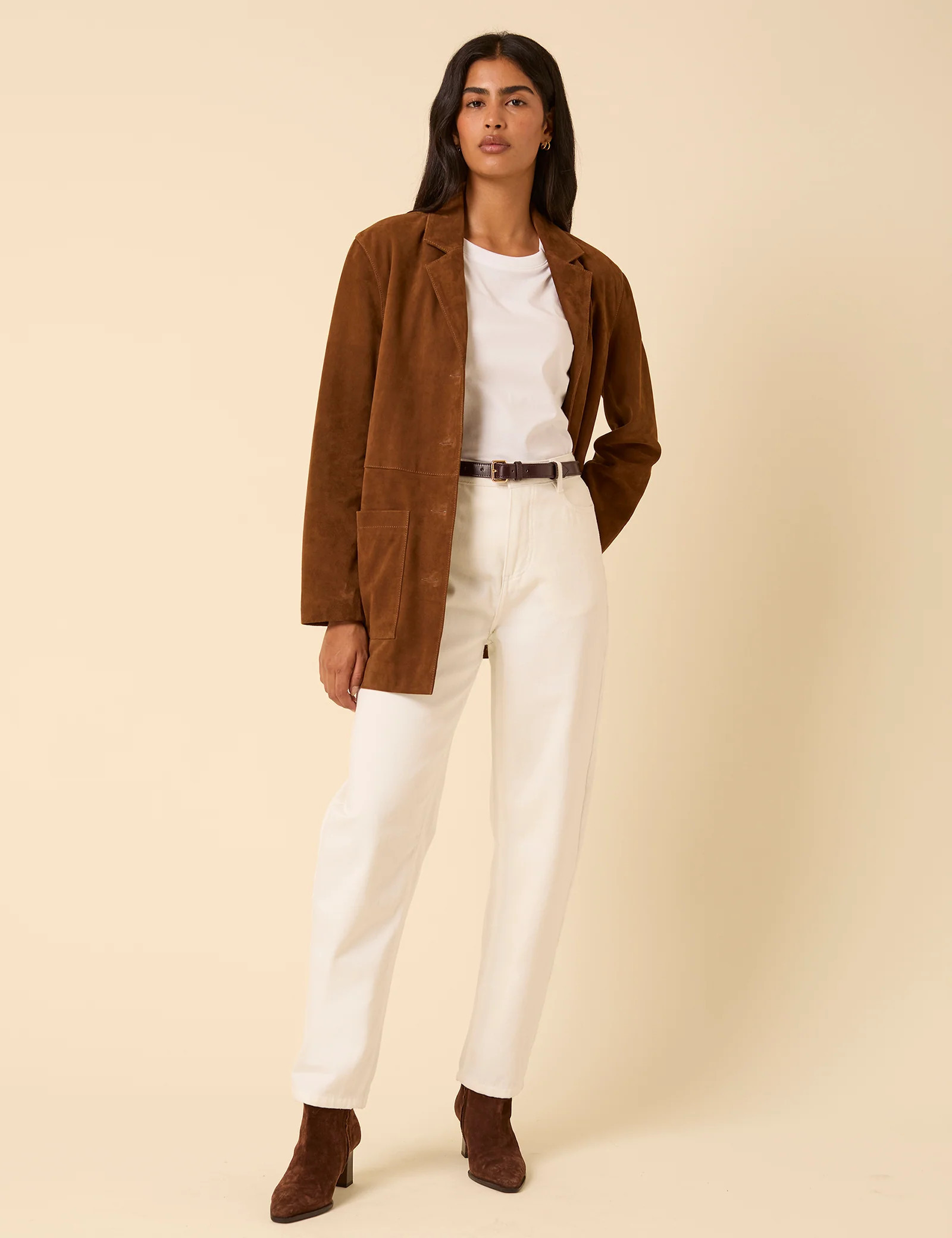 White Putney Barrel Leg Jeans | Nobody's Child