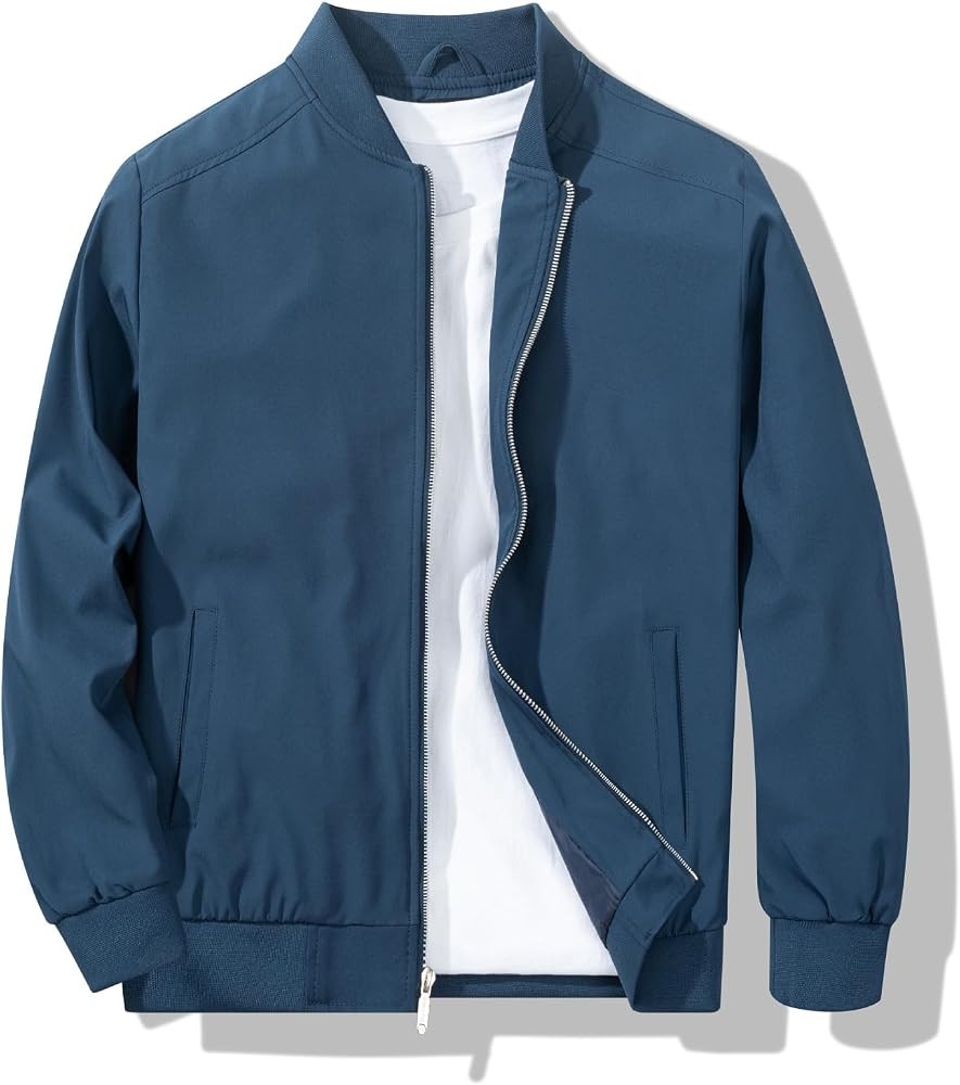 Men's Bomber Jacket Fashion Stylish Lightweight Windbreaker Spring Fall Casual Jackets for Men | Amazon (US)